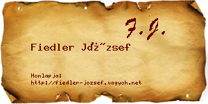 Fiedler József névjegykártya