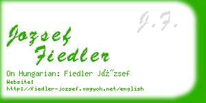 jozsef fiedler business card